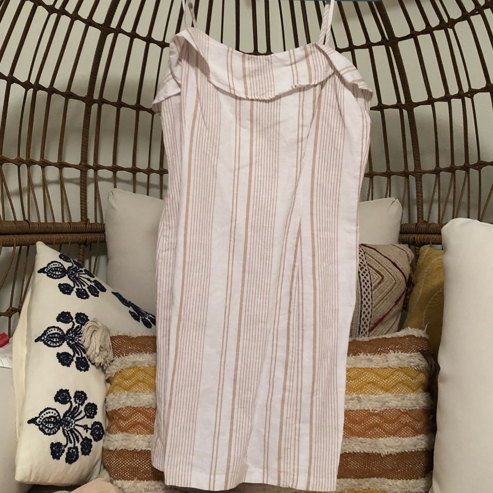 White and tan dress